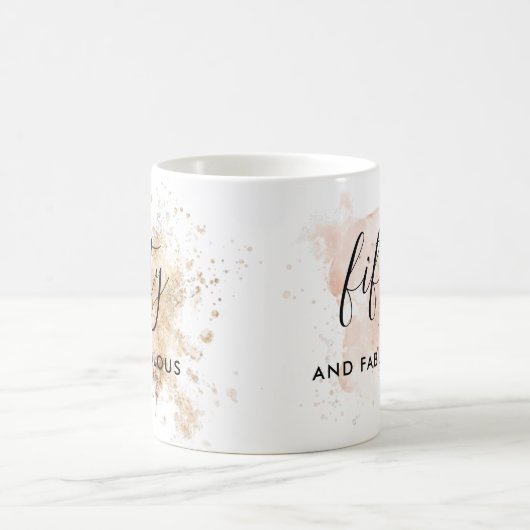 シックフェミニン50と素晴らしい50誕生日 コーヒーマグカップ (中央)