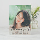 シックフォト卒業パーティーの招待 案内状 (スタンド正面)