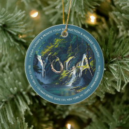 シックフォレストYOGA隠し文字瞑想インストラクター セラミックオーナメント