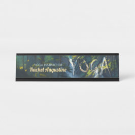 シックフォレストYOGA隠し文字瞑想インストラクター デスクネームプレート