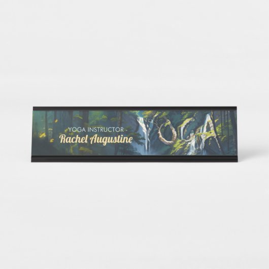 シックフォレストYOGA隠し文字瞑想インストラクター デスクネームプレート (正面)