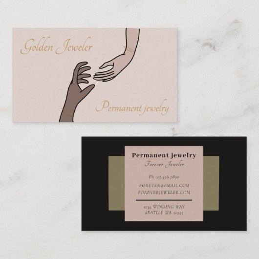 シックフォーエバージュエリーパーマネントブレスレット 名刺 (正面/裏面)