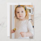 シックフォークファームフローラバーディフォトバプテスマ招待状 サンキューカード (裏面)