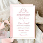 シックフォーマルモノグラム赤面ピンクウォーター結婚カラー 招待状<br><div class="desc">新郎新婦のイニシャルと絶妙な手描きの葉付き素晴らし植物モノグラムを示すエレガントな結婚式の招待状で友人と家族を喜ばせる。薄い赤面、サーモンピンク色の水彩フレームで飾られたフロントの招待状、赤面で美しい水彩の洗い流し、サーモンピンクとサンゴ色の色合いで飾られた招待状のバック淡い色の。手書道シンプルの詳細で優雅さと優雅さに満ち書たクリーンとデザイン。親エレガント名のデザイン親の名前なしで使用できる。この変更もしは、テンプレート文字ボックスの最後にある青い「デザインツールを使用して編集クリック」ボタンで行うことができます。この操作は、次の手順で行うことができます。バックが白の招待を希望する場合に行います後を追。「背面」レイヤーで、メニューの「要素」から四角離れ形に追加。ドラッグの隅にあなたのマウスと本当に大きな背中をカバーする作る。次に、メニューの正方形の色を右の白に変更する。最後クリックに上角の「完了」ボタンをクリック。これで招待状は白状になる。手書無し同じデザイン書も利用可能な詳細。当社の「赤面、サーモンピンクの水の色、植物性モノグラム」のコレクションの一部結婚で、様々な調整製品が用意されている。以下のリンクを使用してコレクション全体を参照する： https://www.zazzle.com/collections/blush_salmon_pink_water color_botanical_monogram-119158575298261243</div>