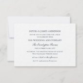 シックフォーマル結婚ズ50thホワイトランチ 招待状 (正面)