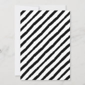 シックフラミンゴストライプ紙吹雪誕生日 招待状 (裏面)