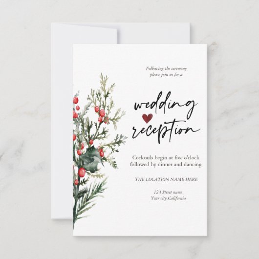 シックフラワーズ海披露宴 招待状 (正面)