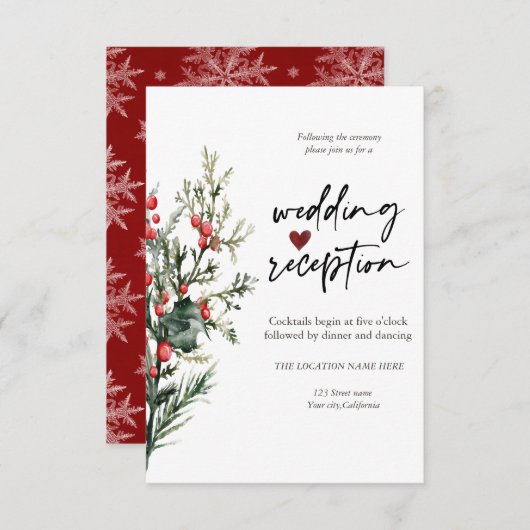 シックフラワーズ海披露宴 招待状 (正面/裏面)