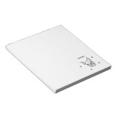 シックフランスのなブルドッグのラインアート：テキストの編集 ノートパッド (アングル)