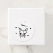 シックフランスのなブルドッグのラインアート:テキストの編集 フェイバータグ (インサイチュ)