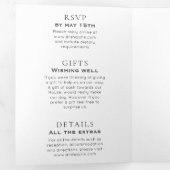 シックフランスのな写真をすべて1つの結婚式招待状 三つ折りカード (内部最初)