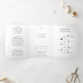 シックフランスのな写真をすべて1つの結婚式招待状 三つ折りカード (内部)