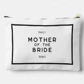 シックフランスのな白黒の花嫁の母親 アクセサリーポーチ (裏面)