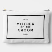 シックフランスのな黒と白の新郎の母親 アクセサリーポーチ (正面)