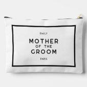 シックフランスのな黒と白の新郎の母親 アクセサリーポーチ (裏面)