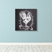 シックフランスのな黒板西部の田舎者 キャンバスプリント (インサイチュ (ウッドフロア))