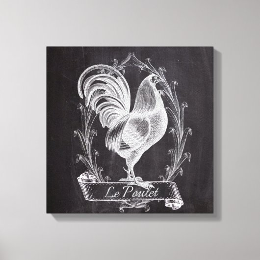 シックフランスのな黒板西部の田舎者 キャンバスプリント (正面)