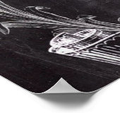 シックフランスのな黒板西部の田舎者 ポスター (角)