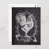 シックフランスのな黒板西部の田舎者 ポストカード (正面/裏面)