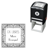 シックフランスのアールデコタイプ個人名Ex Libris セルフインキングスタンプ (インサイチュ)
