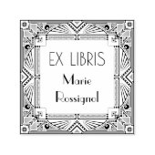 シックフランスのアールデコタイプ個人名Ex Libris セルフインキングスタンプ (デザイン)