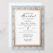 シックフランスのアールデコブライダルシャワー 招待状 (正面/裏面)