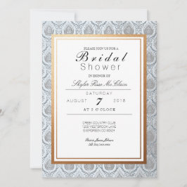 シックフランスのアールデコブライダルシャワー 招待状