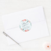 シックフランスのガーデンフローラPeony結婚's Thank You ラウンドシール (封筒)