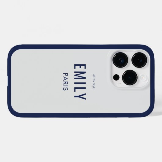 シックフランスのネイビーファッション/美しいブランド Case-Mate iPhoneケース (裏面 (横))