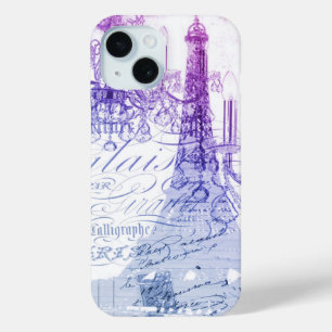 シックフランスのパープルシャンデリア iPhone 15ケース