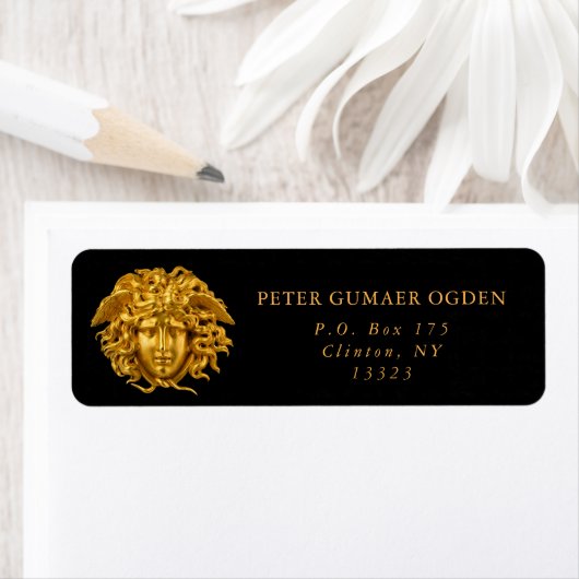 シックフランスのファインアートオートオートクチュールメドゥサマスク ラベル (インサイチュ)