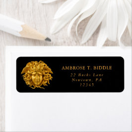 シックフランスのファインアートオートオートクチュールメドゥサマスク ラベル