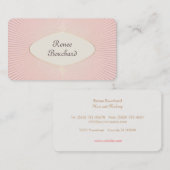 シックフランスのヴィンテージ金ゴールド日が差すこと赤面ピンク 名刺 (正面/裏面)