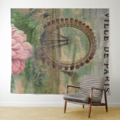 シックフランスの,パリ,ルスティック,コラージュ,ビクトリアン,エレガント タペストリー (インサイチュ(横))