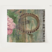 シックフランスの,パリ,ルスティック,コラージュ,ビクトリアン,エレガント タペストリー (正面(横))