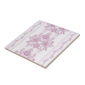 シックフランスの,ピンク,トイル,フローラ,パタービクトリアンン,フィート タイル (側面)