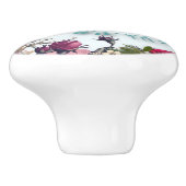 シックフランスの，田舎風，フローラルパターン，バラ,re セラミックノブ (側面)