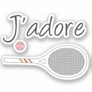 シックフランスのJアドレテニスプレーヤーレトロデザイン シール