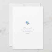 シックフローラアジサイ非フォト結婚式招待状 (裏面)