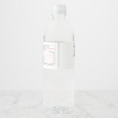 シックフローラウッドランドアニマルズベビーシャワー誕生日 ペットボトルラベル (裏面)