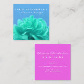 シックフローラカラーコントラスト スクエア名刺 (正面/裏面)