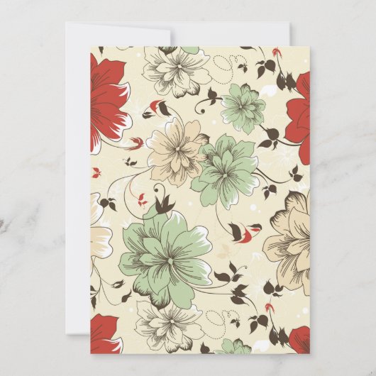 シックフローラキャップ卒業パーティー招待状 案内状 (裏面)