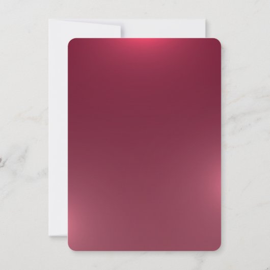 シックフローラクラウンブルガンディキンセアニラ 招待状 (裏面)