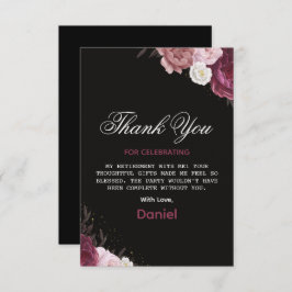 シックフローラサプライズ退職パーティー2025 サンキューカード