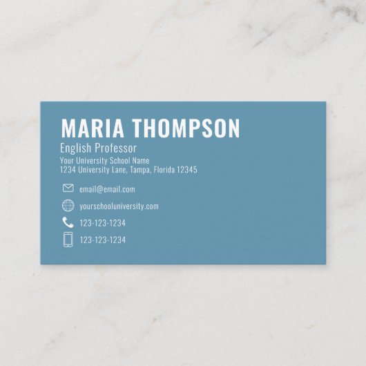 シックフローラスタイリッシュピンクヴィンテージバラプロフェッショナル 名刺 (正面)