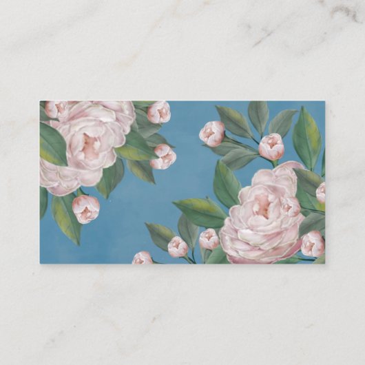 シックフローラスタイリッシュヴィンテージバラプロフェッショナル 名刺 (裏面)