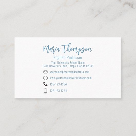 シックフローラスタイリッシュヴィンテージバラプロフェッショナル 名刺 (正面)