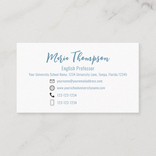 シックフローラスタイリッシュヴィンテージピンクローズプロフェッショナル 名刺 (正面)