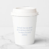 シックフローラダスティブルーアジサイイベント結婚ズ 紙コップ (裏面)