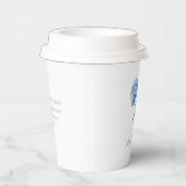 シックフローラダスティブルーアジサイイベント結婚ズ 紙コップ (右)